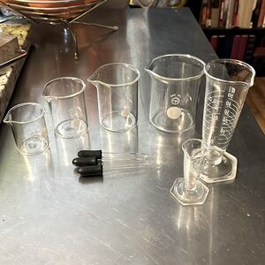 Vintage glass Pyrex Chemist set